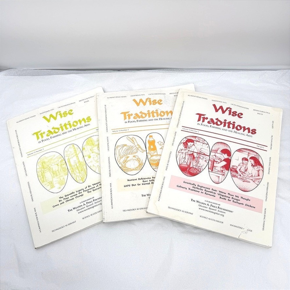 Wise Traditions in Food Farming Healing‎ Arts Magazine Lot of 3 Holistic Health